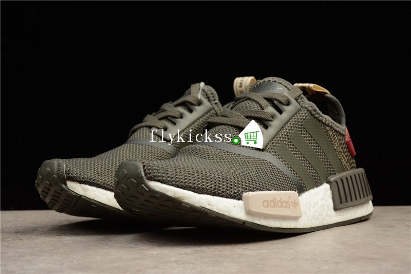 Real Boost Adidas NMD R1 Olive Green